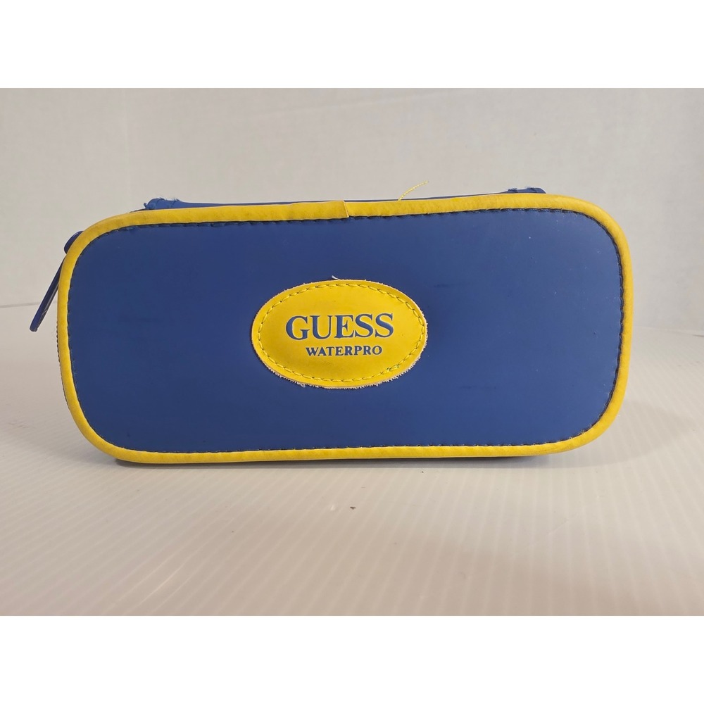Guess Watch Glasses Case OS Blue Fair Waterpro Vintage Zippered Pouch CASE ONLY
